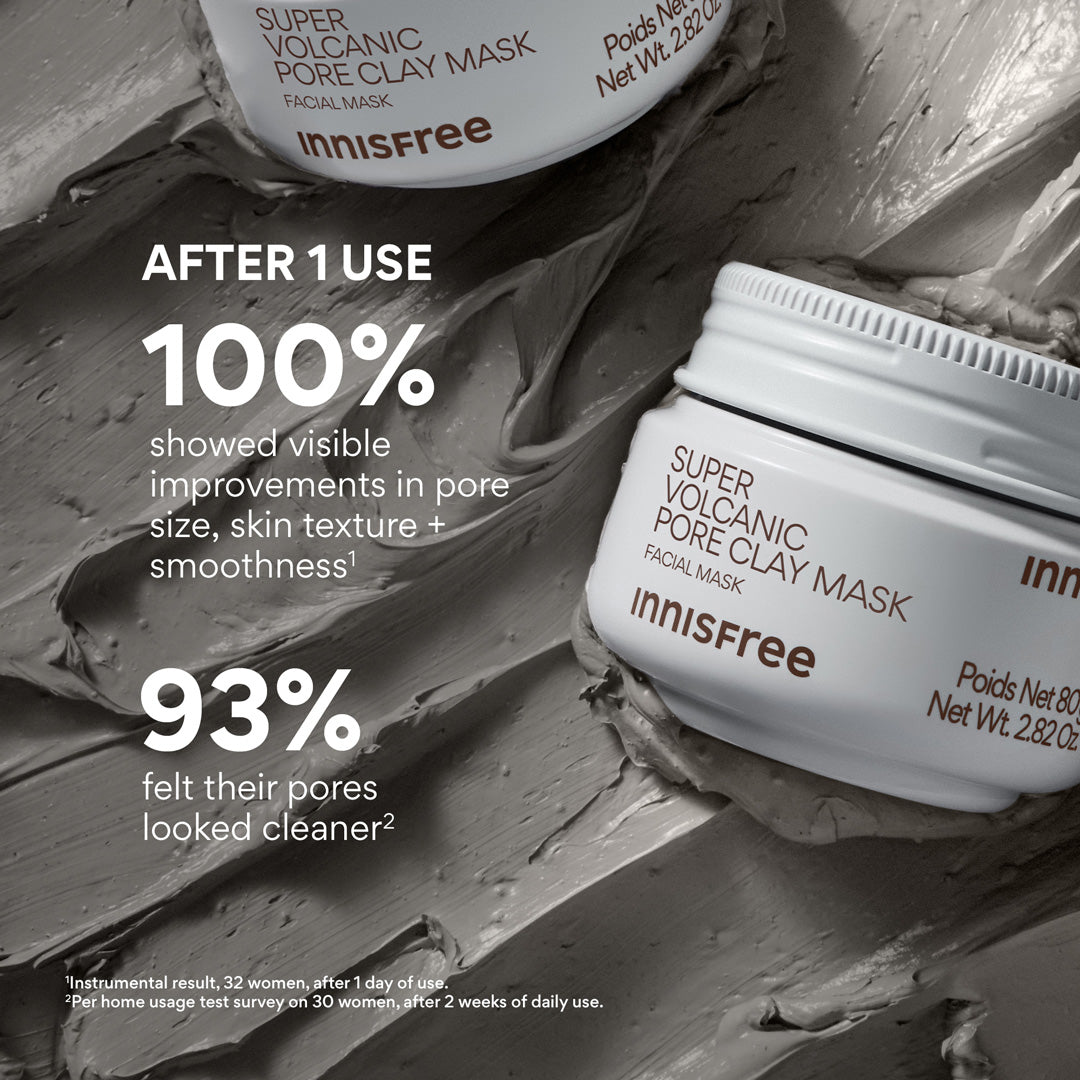 [INNISFREE] Super Volcanic Pore Clay Mask 80g — clinical claims