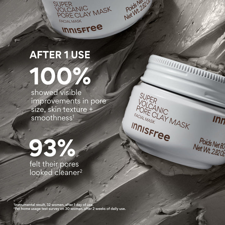 [INNISFREE] Super Volcanic Pore Clay Mask 80g — clinical claims