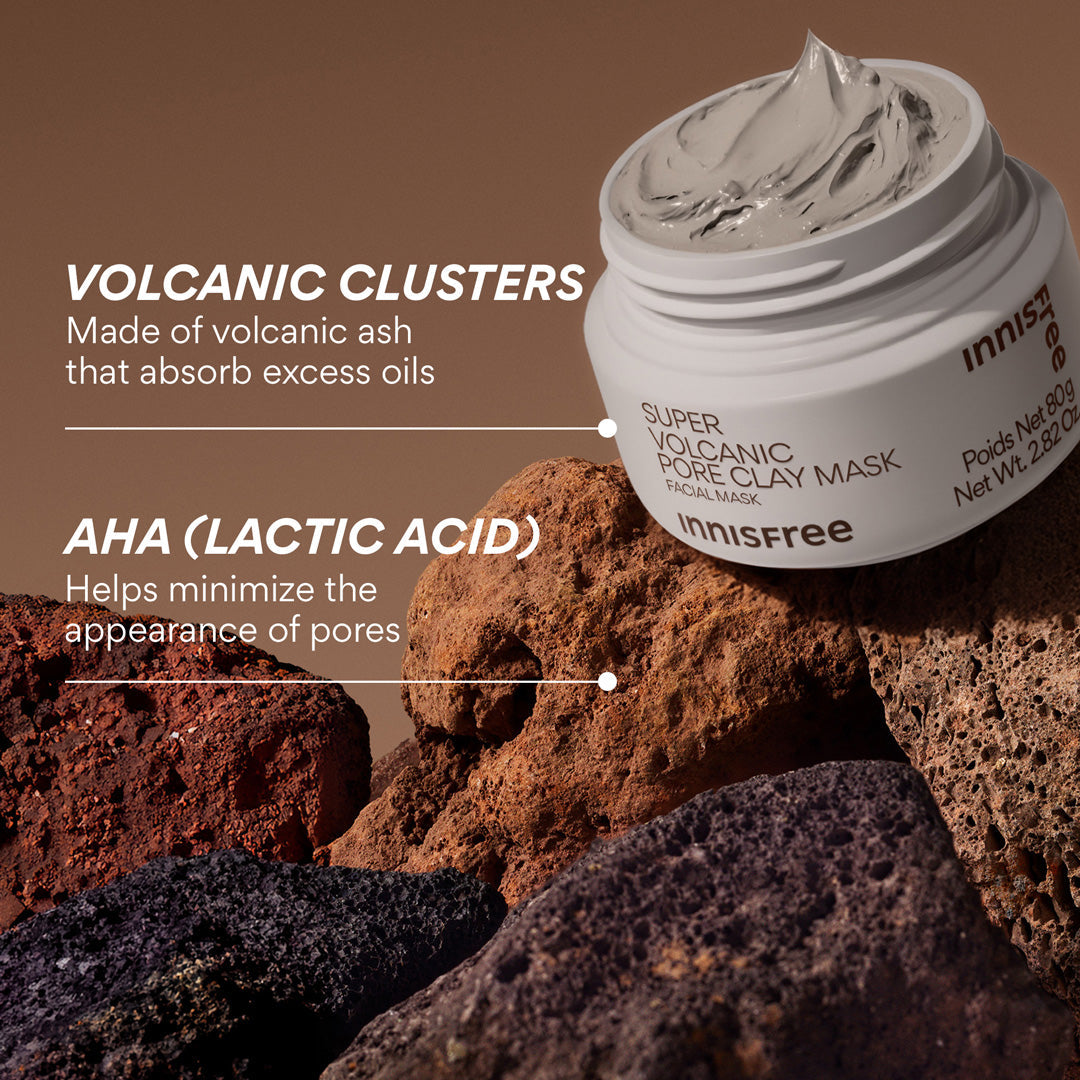 [INNISFREE] Super Volcanic Pore Clay Mask 80g — key ingredients
