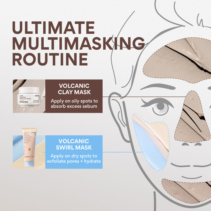 [INNISFREE] Super Volcanic Pore Clay Mask 80g — multimasking routine