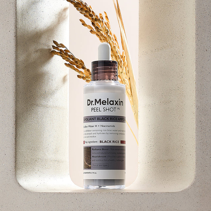 DR.MELAXIN Peel Shot Exfoliating Black Rice Ampoule — 240820_00291