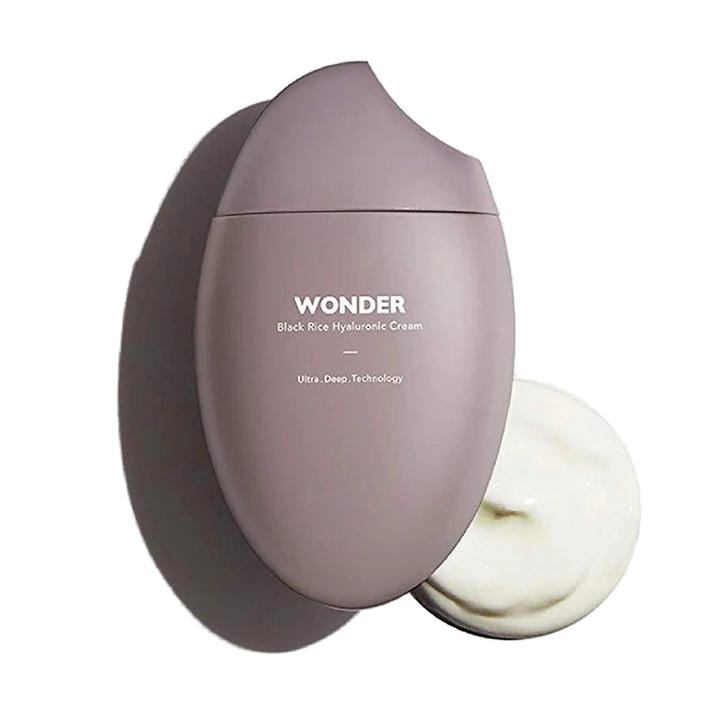HARUHARU Wonder Black Rice 10 Hyaluronic Cream — transparent product and cream image