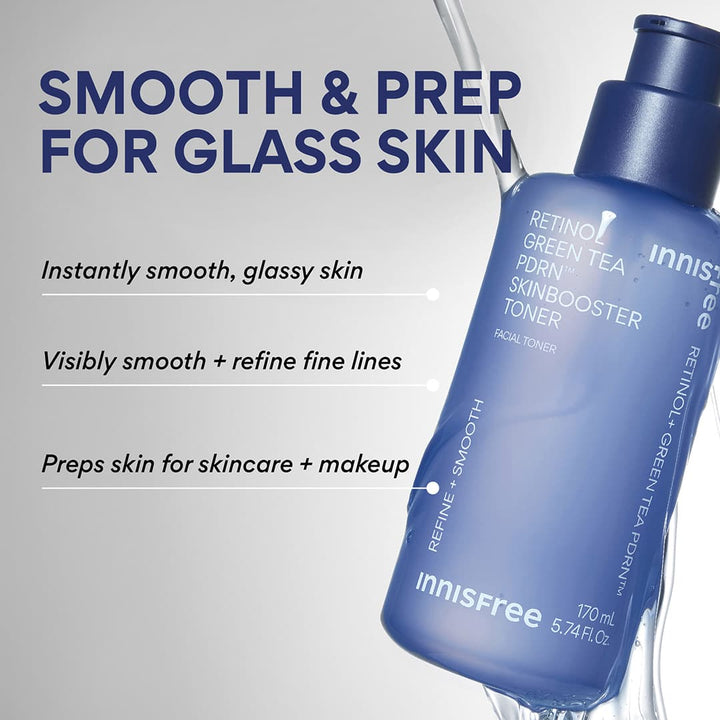 INNISFREE Retinol Green Tea PDRN Skinbooster Toner — 02_IF_PDP_R-PDRN_benefits_1080x1080_207f4922-f448-414a-a5d0-15f7f5a585e7