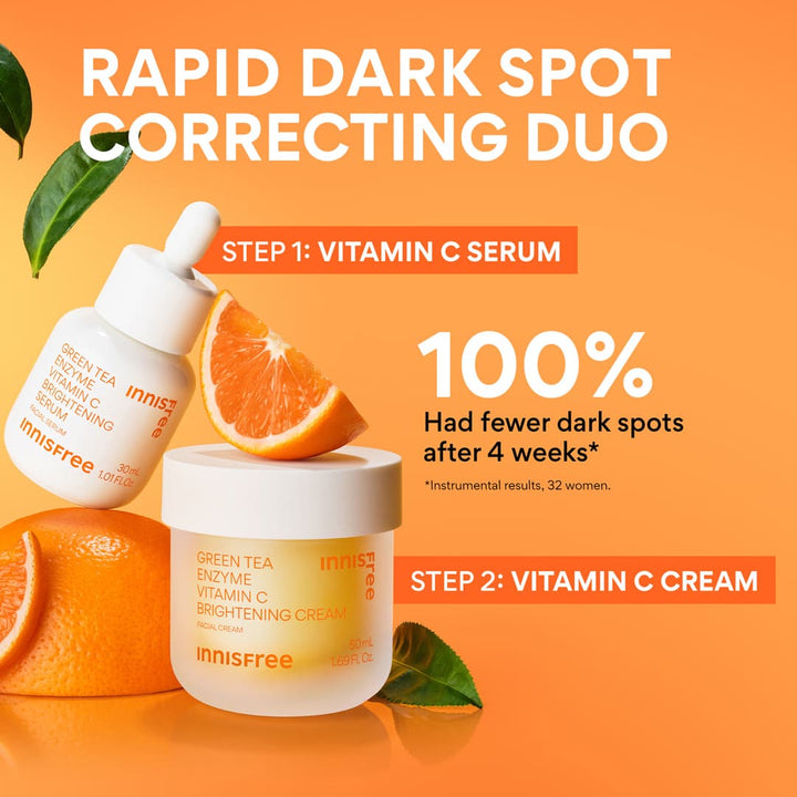 INNISFREE Vitamin C Green Tea Enzyme Brightening Cream — 1010_IF_PDP_GT-VCC_1080x1080_Duo