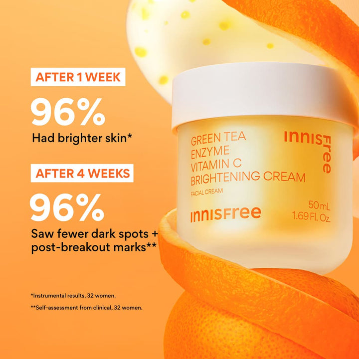 INNISFREE Vitamin C Green Tea Enzyme Brightening Cream — 303_IF_PDP_GT-VCC_1080x1080_Claims