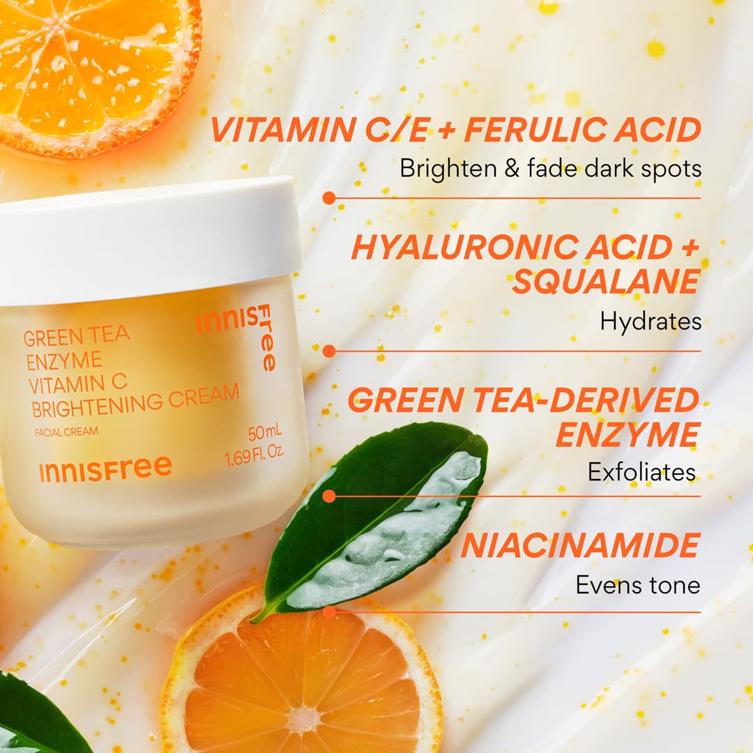INNISFREE Vitamin C Green Tea Enzyme Brightening Cream — 707_IF_PDP_GT-VCC_1080x1080_Ingredients_aa5c89bf-6b35-4c29-9ff3-bf1554402528