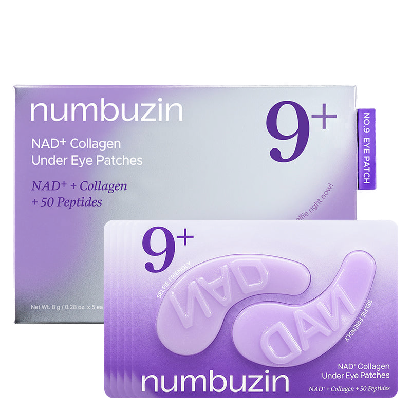 Numbuzin No.9 NAD+ Collagen Under Eye Patches (5 Pairs) — Numbuzin_No.9NADCollagenUnderEyePatches_Packshot (transparent)