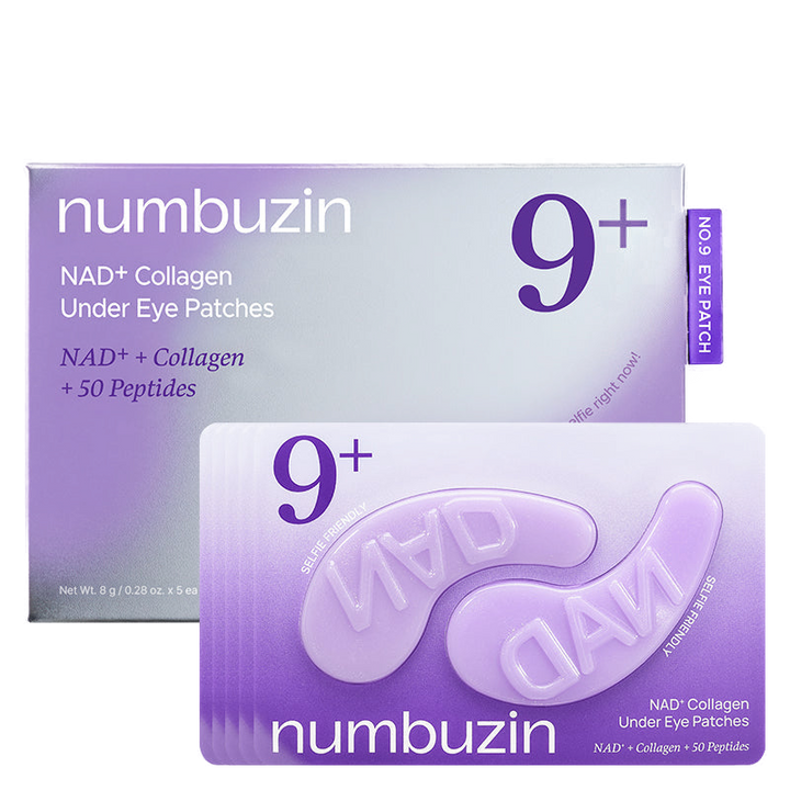 Numbuzin No.9 NAD+ Collagen Under Eye Patches (5 Pairs) — Numbuzin_No.9NADCollagenUnderEyePatches_Packshot (transparent)
